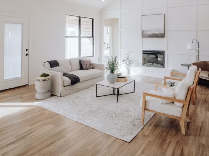 Clean and tidy modern living room after an end of lease cleaning service in Brisbane